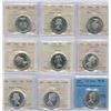 Image 1 : 1957 - 1967 Proof Like Fifty Cents - Lot of 9 Graded Coins