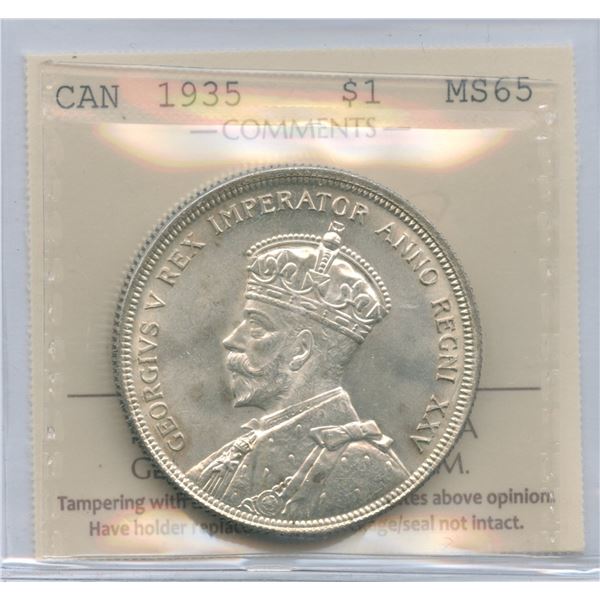 1935 Silver Dollar - Double XXV - ICCS MS65
