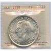 Image 1 : 1938 Silver Dollar - ICCS MS63
