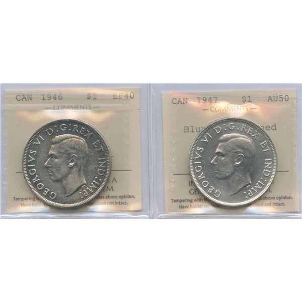 George VI Silver Dollar - ICCS Group of 2