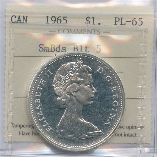 1965 Silver Dollar - Small Beads, Blunt 5
