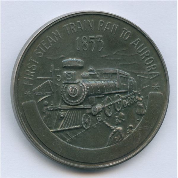 1863-1963 Aurora 100th Centennial Sterling Silver Medal