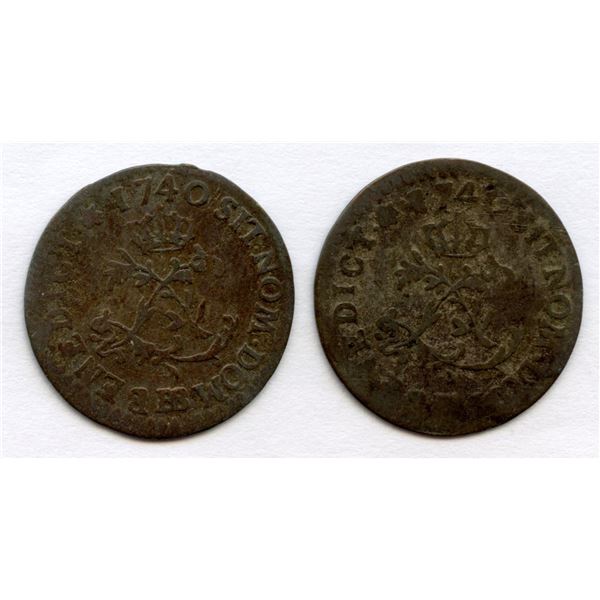 BR 509. Billon Sol of 12 Deniers. 1740 BB. (Strasbourg).