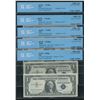 Image 1 : 1957B USA $1 Silver Certificates - Lot of 5 Consecutives