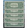 Image 2 : 1957B USA $1 Silver Certificates - Lot of 5 Consecutives
