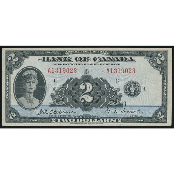 Bank of Canada $2, 1935