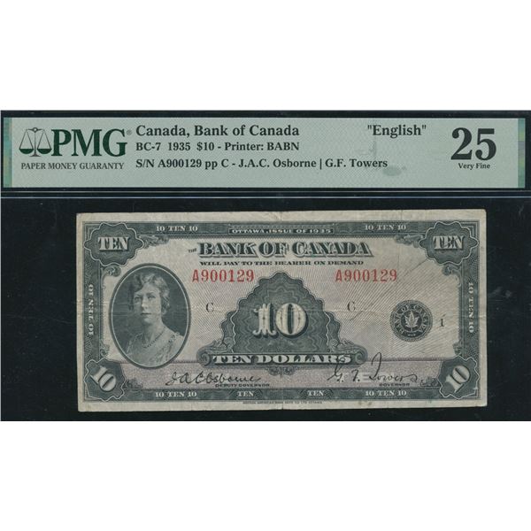 Bank of Canada $10, 1935