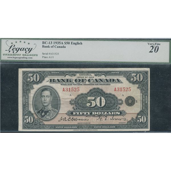 Bank of Canada $50, 1935