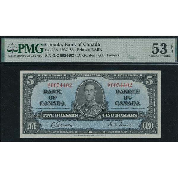 Bank of Canada $5, 1937