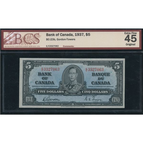 Bank of Canada $5, 1937