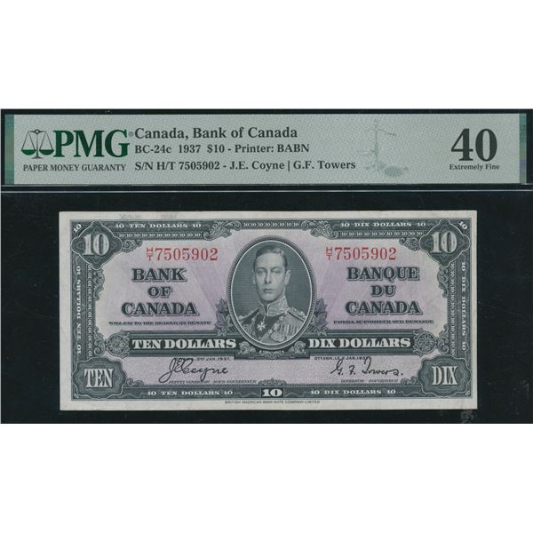 Bank of Canada $10, 1937