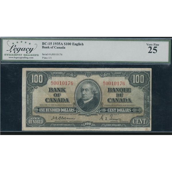 Bank of Canada $100, 1937 - Osborne