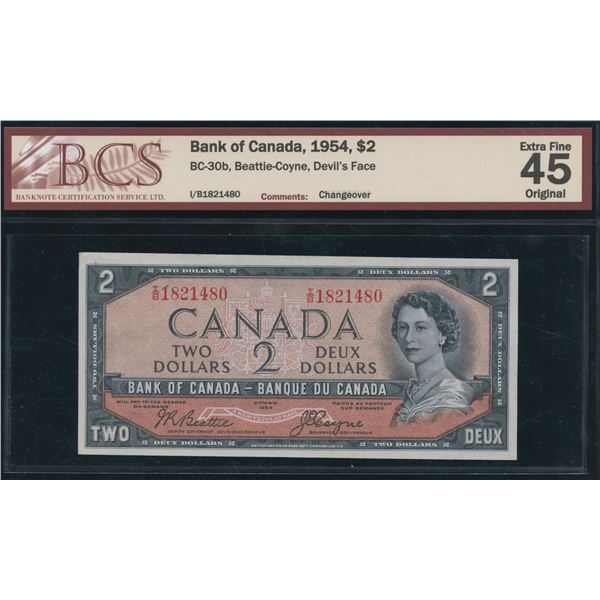 Bank of Canada $2, 1954 - Devil's Face