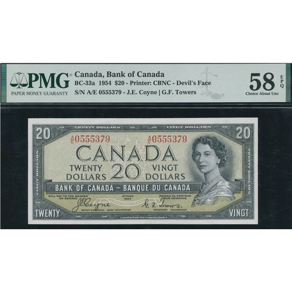 Bank of Canada $20, 1954 - Devil's Face