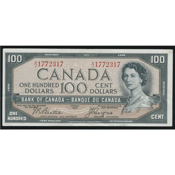 Bank of Canada $100, 1954 - Devil's Face