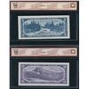 Image 5 : Bank of Canada $1 - $10, 1954 - Lot of 4 BCS Graded Notes