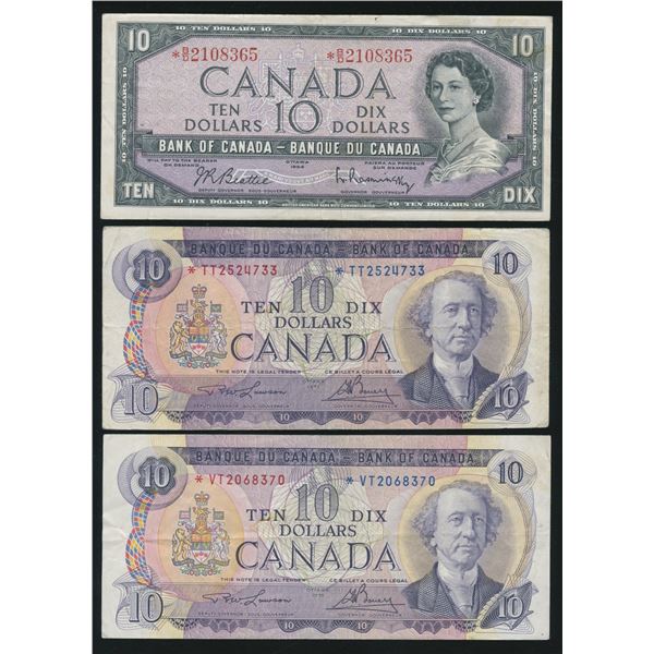 Bank of Canada $10 Replacements - Lot of 3