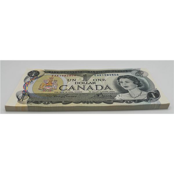Bank of Canada $1, 1973 - Lot of 45 Consecutive Serial Numbers
