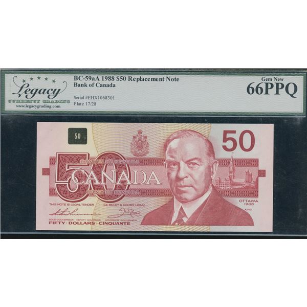 Bank of Canada $50, 1988 - Replacement