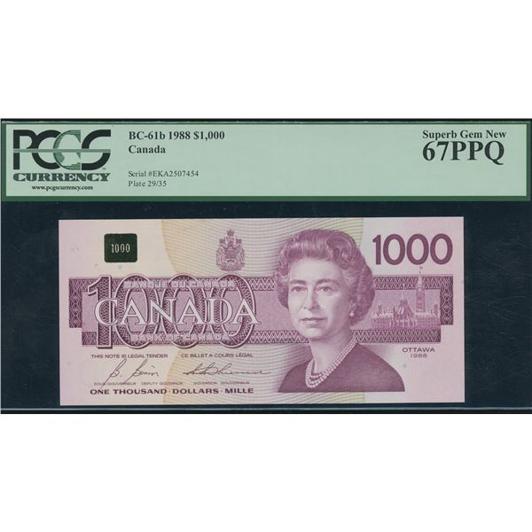 Bank of Canada $1000, 1988