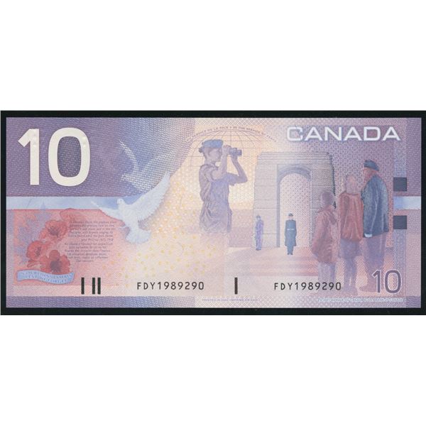 Bank of Canada $10, 2001 - Changeover