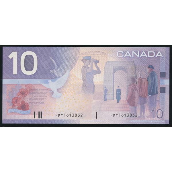Bank of Canada $10, 2000 - FDY Prefix