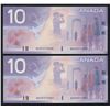 Image 1 : Bank of Canada $10, 2004 - 2 Consecutive BER Prefix
