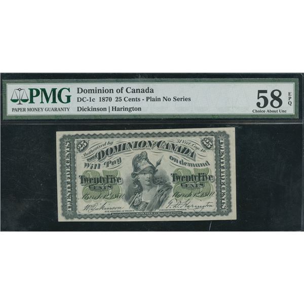 Dominion of Canada Twenty-Five Cents, 1870