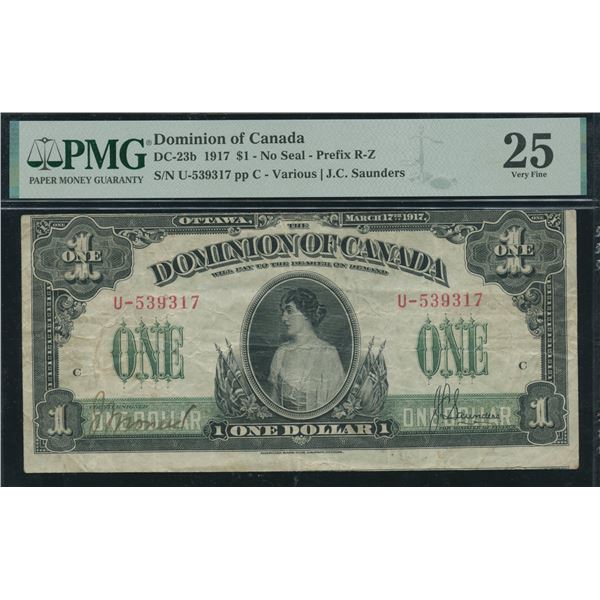 Dominion of Canada $1, 1917