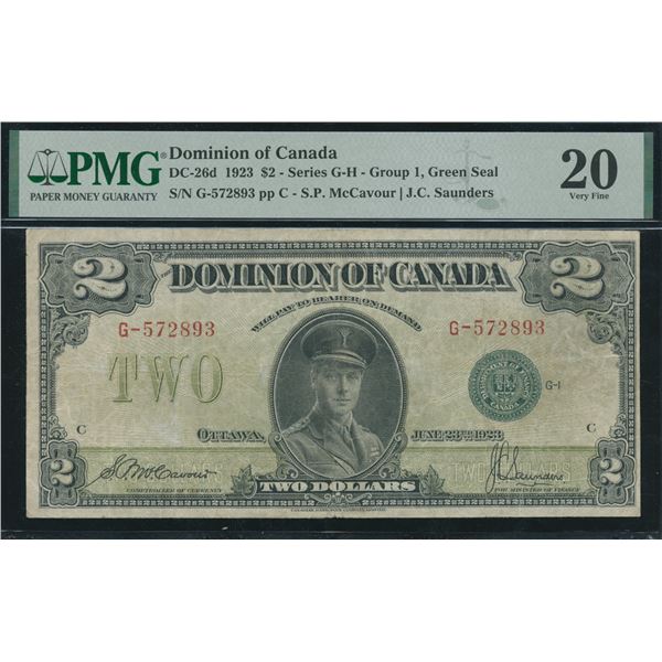 Dominion of Canada $2, 1923