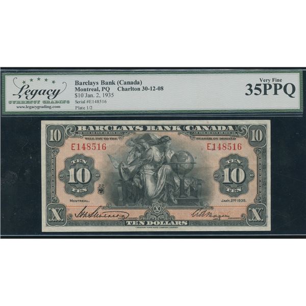 Barclays Bank $10, 1935