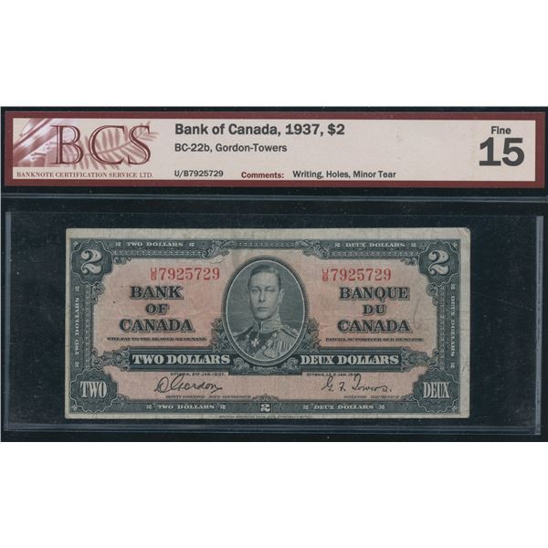 Bank of Canada $1, 1937