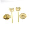 Image 4 : NEW Classic 14k Yellow Gold 0.44 ctw Round Brilliant Diamond Prong Stud Earrings