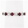 Image 8 : 18k White Gold 2.10 ctw Round Ruby Diamond Alternating Eternity Wedding Band Rin