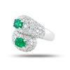 Image 2 : 1.97 ctw Emerald and 3.81 ctw Diamond Platinum Ring