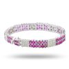 Image 2 : 11.92 ctw Ruby and 2.72 ctw Diamond Platinum Bracelet