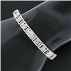 Image 8 : Antique Art Deco 14k White Gold 0.80 ctw European Diamond Filigree Line Bracelet