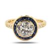 Image 1 : 1.78 ctw K COLOR I1 CLARITY Diamond and 0.92 ctw Blue Sapphire 14K Yellow Gold R