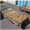 Image 1 : Authentic Vintage Rustic Industrial Railroad Factory Cart w/ Cast Iron & Steel Wheels & Hardware 49"