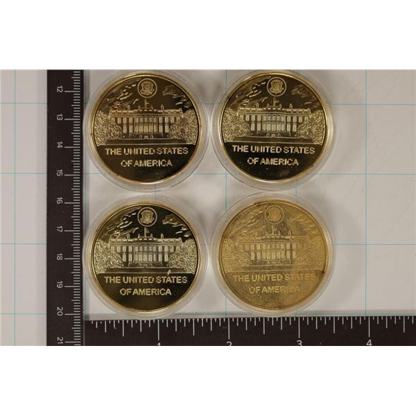 14-WHITE HOUSE 1 1/2" GOLD COLORED PF SOUVENIR