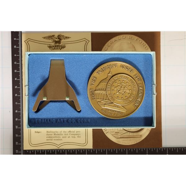 MEDALLIC ART COMPANY 5.7 OZ BRONZE "GERALD FORD"