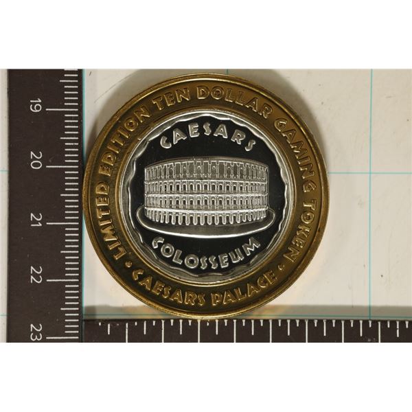 CASINO $10 SILVER TOKEN (UNC) CAESARS PALACE