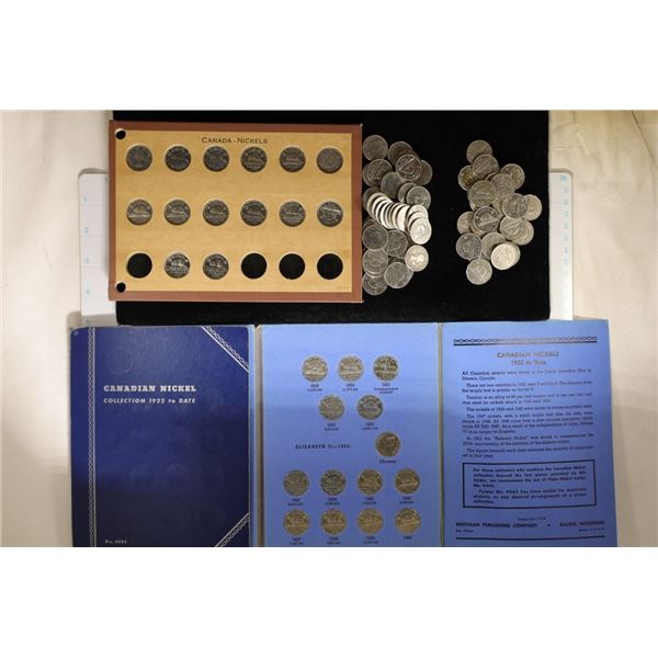 95 ASSORTED CANADA 5 CENT COINS. 14 ARE IN WHITMAN