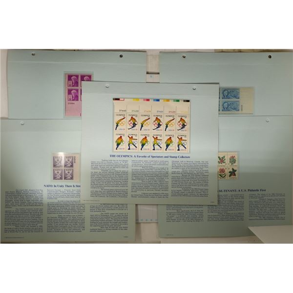 4 BLOCKS OF 4 & 1 BLOCK OF 12 US UNCANCELLED