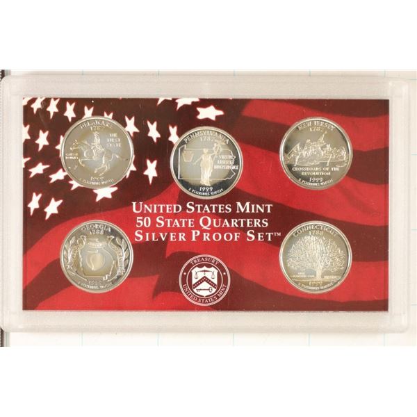 1999 SILVER 50 STATE QUARTER PROOF SET (WITHOUT