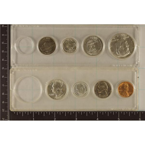 2-1964 90% US SILVER PARTIAL UNC SETS IN PLASTIC