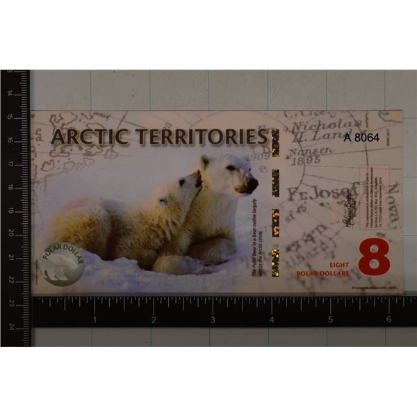 2011 ARCTIC TERRITORIES 8 POLAR DOLLAR CU POLYMER