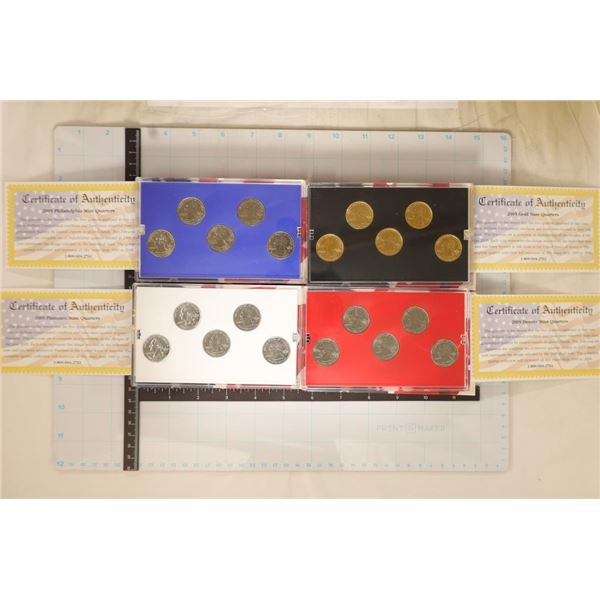 2005 US STATE QUARTER SETS WITH BOXES & CERTS