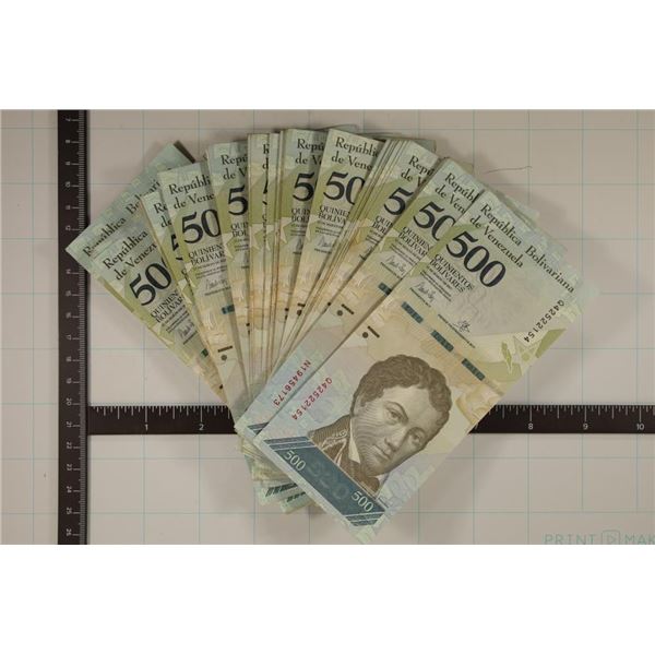50-2017 VENEZUELA 500 BOLIVAR COLORIZED BILLS