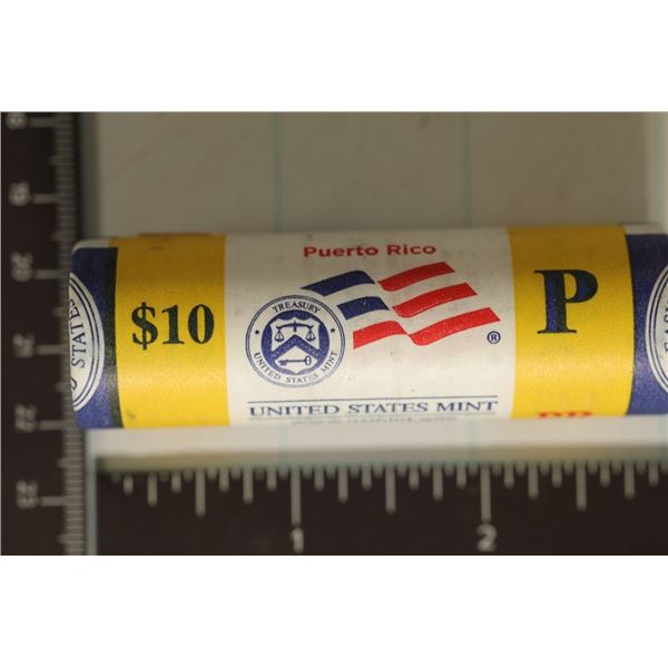 2009-P SOLID DATE $10 ROLL OF PUERTO RICO UNC